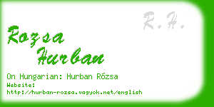 rozsa hurban business card